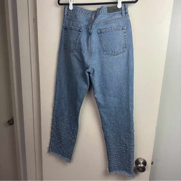 Carmar Emelia Sydney Distressed Knee Studded Raw Hem Button Fly HiRise Jeans 29 - Picture 6 of 16